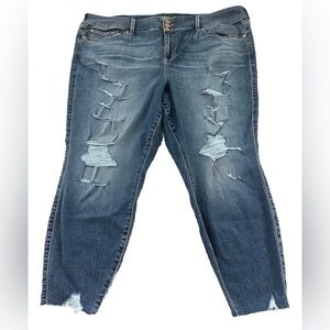 Torrid Blue Distressed Jegging